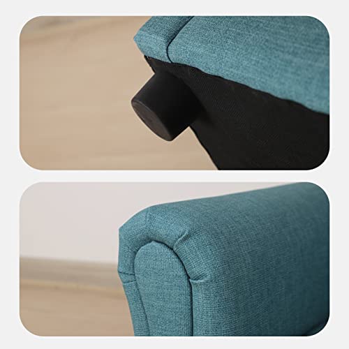 Getifun Kids Sofa Couch/PVC Leather Toddler Couch with Ottoman/Upholstered Children Armchair for Kids Under 4 Years Old/Double Kids Seat with Stool (Blue)