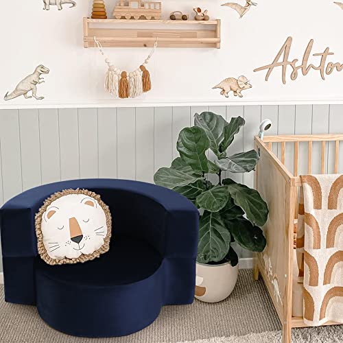 MeMoreCool Toddler Couch, Lounger for Kids, Navy Toddler Chair for Girls & Boys, Toddler Fold Out Sofa Beds, Kids Sofa Chair for Bedroom Lounge, Kids Couch for Playroom, Child Plush Chair Foam