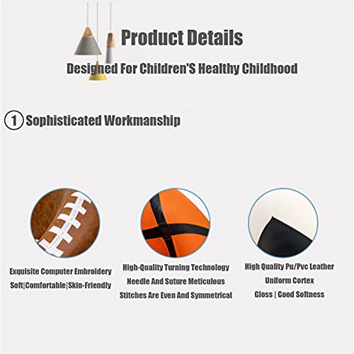 YYOBK 360° Rotating Kids Sofa,Kids' Armchairs,Armrest Sofa,Backrest Chair,Lazy Sofa,Toddler Couch Ottoman,Children's Sofa,Football,Basketball, Rugby Shaped Sofa,for 3 to 12Year Old (Color : Rugby)