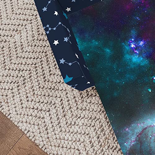 fond + found Kids Sofa, Constellation Zodiac Sign Toddler Couch 2-in-1 Convertible Sofa to Lounger, Starry Sky Flip Open Couch & Sleeper, Toddler Chair Kids Couch for Kids Girls Boys