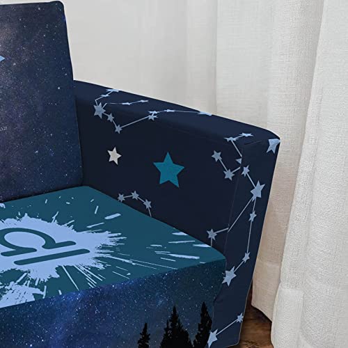 fond + found Kids Sofa, Constellation Zodiac Sign Toddler Couch 2-in-1 Convertible Sofa to Lounger, Starry Sky Flip Open Couch & Sleeper, Toddler Chair Kids Couch for Kids Girls Boys