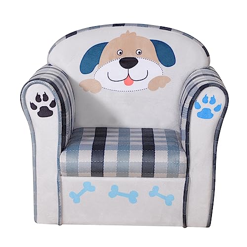 AFBKSS&BB Children Sofa, Kids Armrest Chair, Sturdy Wood Construction Kids Furniture, Armchair Couch for Preschool Children, Lightweight Toddler Sofa Chair, Puppy Pattern