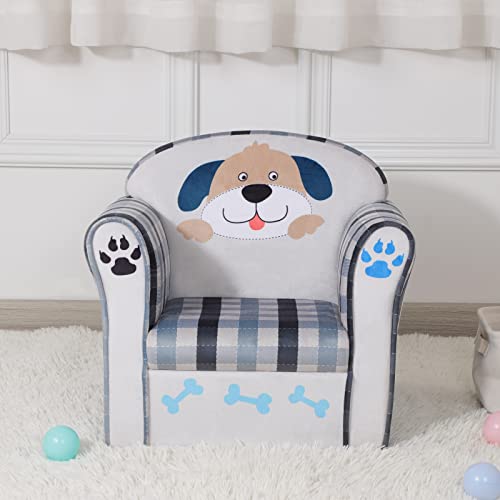 AFBKSS&BB Children Sofa, Kids Armrest Chair, Sturdy Wood Construction Kids Furniture, Armchair Couch for Preschool Children, Lightweight Toddler Sofa Chair, Puppy Pattern