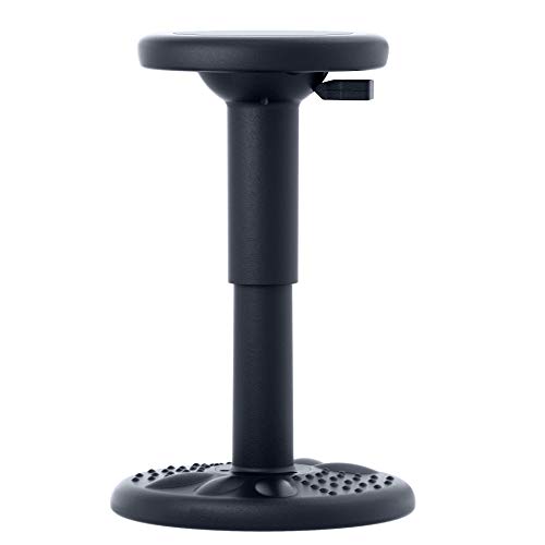 Studico ActiveChairs Adjustable Wobble Stool, Flexible Classroom Seating, Improves Focus, Posture and Helps ADHD/ADD, Sensory Chair, Active Fidget Chairs Adjusts from 16.65" to 23.75" Ages 13-18 Black