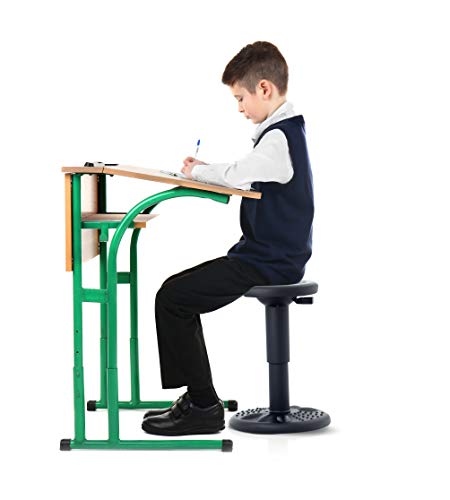 Studico ActiveChairs Adjustable Wobble Stool, Flexible Classroom Seating, Improves Focus, Posture and Helps ADHD/ADD, Sensory Chair, Active Fidget Chairs Adjusts from 16.65" to 23.75" Ages 13-18 Black