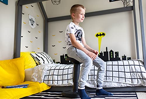 Studico ActiveChairs Adjustable Wobble Stool, Flexible Classroom Seating, Improves Focus, Posture and Helps ADHD/ADD, Sensory Chair, Active Fidget Chairs Adjusts from 16.65" to 23.75" Ages 13-18 Black