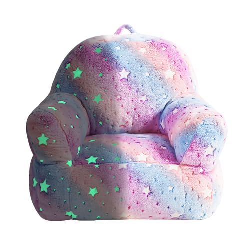 fond + found Toddler Chair, Glow in The Dark Kids Sofa Bean Bag Chair for Kids Children Couch Toddler Sofa Chair Mini Sofa Armrest Chair for Children, Lightweight Children Sofa Chair