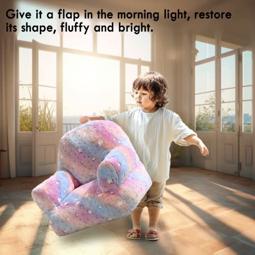 fond + found Toddler Chair, Glow in The Dark Kids Sofa Bean Bag Chair for Kids Children Couch Toddler Sofa Chair Mini Sofa Armrest Chair for Children, Lightweight Children Sofa Chair