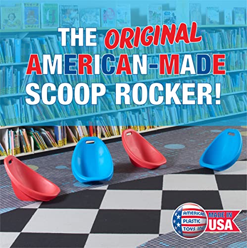 American Plastic Toys Little Kids (2-Pack, Red), Stackable, Lightweight, & Portable, Reading, Gaming, TV, Outdoor & Indoor, 50lb Max Scoop Rocker