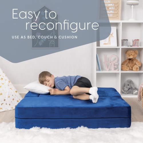 Milliard Kids Couch - Modular Kids Sofa for Toddler and Baby Playroom/Bedroom Furniture (Navy Blue)
