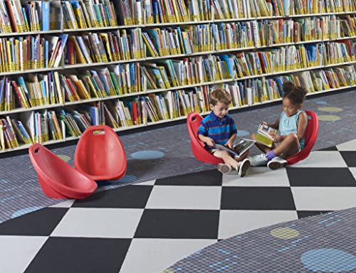 American Plastic Toys Little Kids (2-Pack, Red), Stackable, Lightweight, & Portable, Reading, Gaming, TV, Outdoor & Indoor, 50lb Max Scoop Rocker