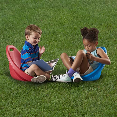 American Plastic Toys Little Kids (2-Pack, Red), Stackable, Lightweight, & Portable, Reading, Gaming, TV, Outdoor & Indoor, 50lb Max Scoop Rocker