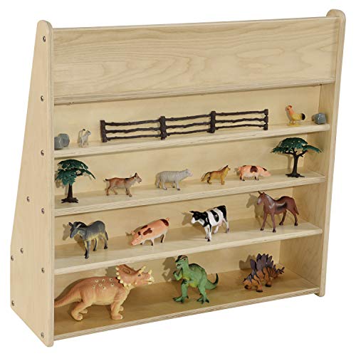 Contender Kids Single-Sided Bookcase [FULLY ASSEMBLED], 5 Shelves Front Facing Kids Bookshelf, Baltic Birch Plywood Book Display [Greenguard Gold Certified]
