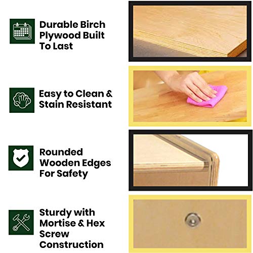 Contender Kids Single-Sided Bookcase [FULLY ASSEMBLED], 5 Shelves Front Facing Kids Bookshelf, Baltic Birch Plywood Book Display [Greenguard Gold Certified]