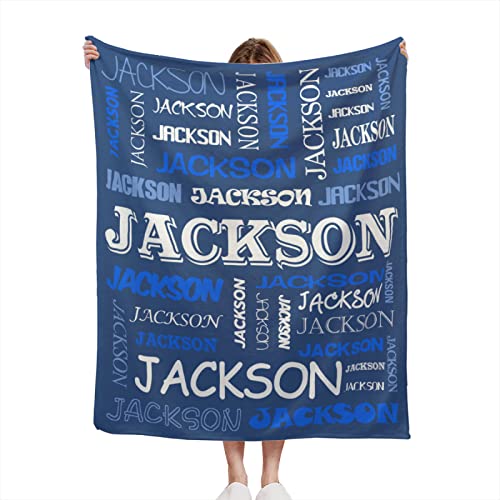 Custom Blanket Personalized Name Blanket for Kids, Custom Baby Name Blanket for Boys Girls Adults Customized Gifts Name Blanket for Christmas Birthday Valentines Day