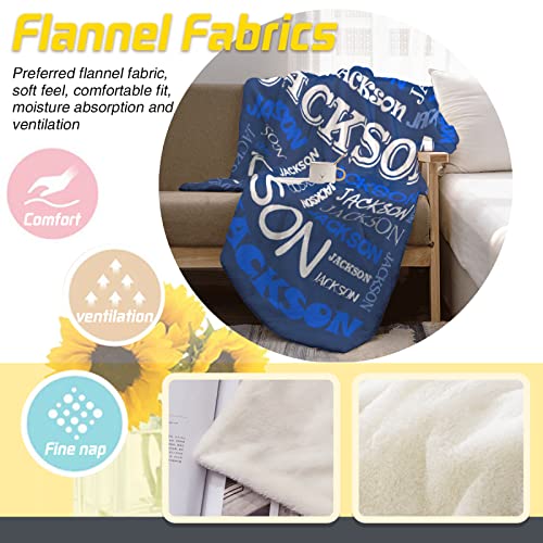 Custom Blanket Personalized Name Blanket for Kids, Custom Baby Name Blanket for Boys Girls Adults Customized Gifts Name Blanket for Christmas Birthday Valentines Day