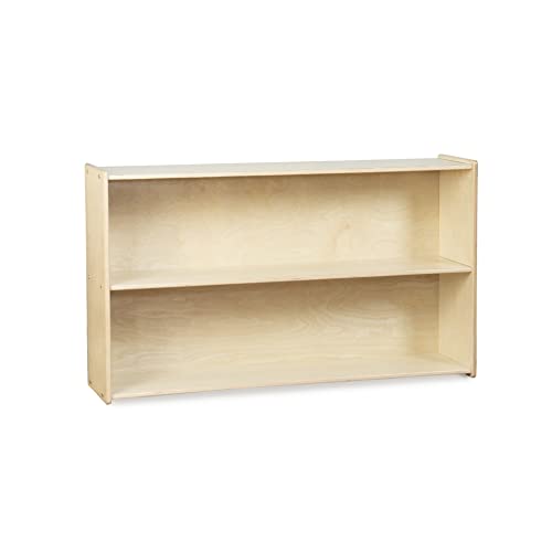 RRI Goods 2-Shelf Montessori Bookshelf, 47" Wide Horizontal Toddler Bookshelf, Kids Bookcase and Toy Organizer, Wooden Kid Storage for Books, Toys, Puzzles, Arts and Craft