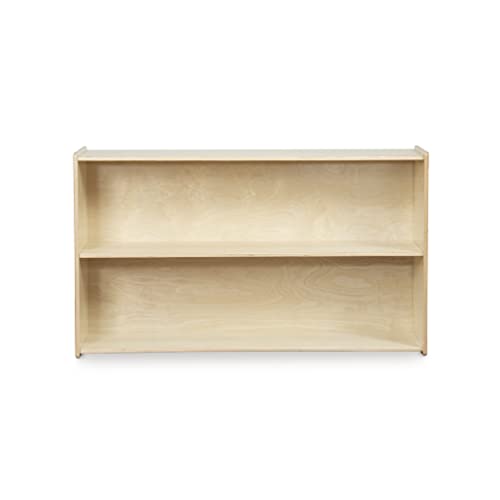 RRI Goods 2-Shelf Montessori Bookshelf, 47" Wide Horizontal Toddler Bookshelf, Kids Bookcase and Toy Organizer, Wooden Kid Storage for Books, Toys, Puzzles, Arts and Craft