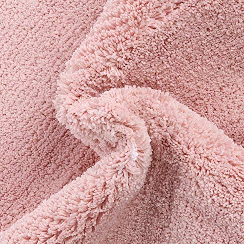 Lahome Pink Round Rug for Girls Bedroom - 3' Circle Nursery Rug for Kids Room Washable Non-Slip ABC Alphabet Baby Kids Rug Carpet for Bedroom Girls Playroom Nursery Rug Decor (3' Diameter, Pink)