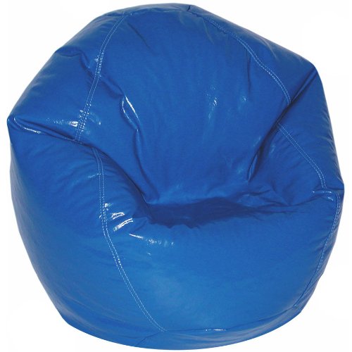 American Furniture Alliance Wet Look Vinyl Bean Bags, Jr Child, Ntcl Blue