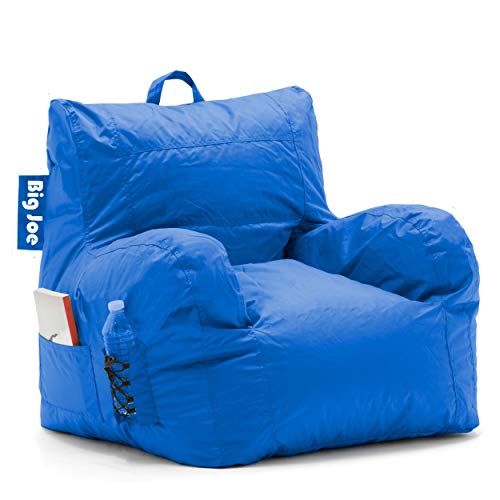 Big Joe Dorm Bean Bag Chair with Drink Holder and Pocket, Sapphire Smartmax, 3ft