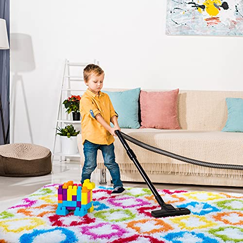Tepook Colorful Fluffy Rainbow Kids Rug, 3x5 ft