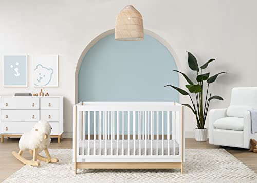 Delta Children babyGap Tate 4-in-1 Convertible Crib - Greenguard Gold Certified, Bianca White/Natural