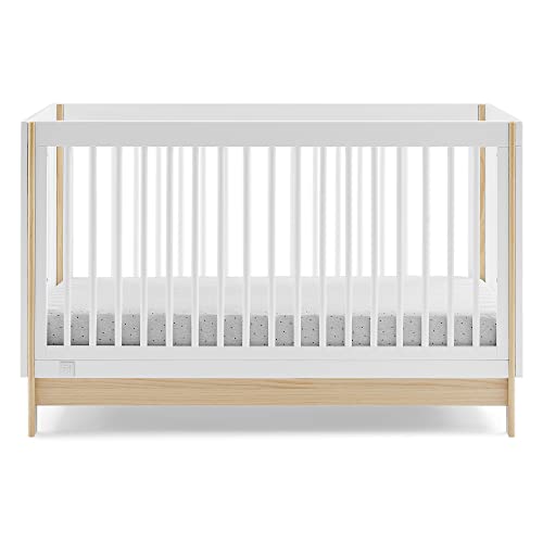 Delta Children babyGap Tate 4-in-1 Convertible Crib - Greenguard Gold Certified, Bianca White/Natural
