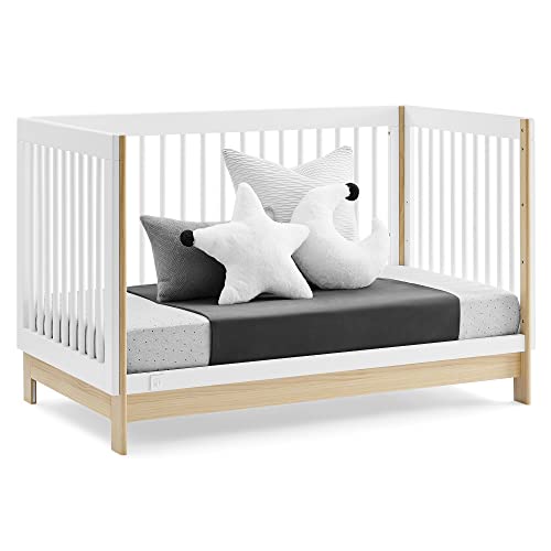Delta Children babyGap Tate 4-in-1 Convertible Crib - Greenguard Gold Certified, Bianca White/Natural