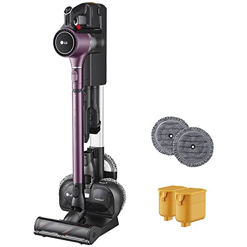 LG CordZero Cordless Stick Vacuum Cleaner w/ 2 Batteries for Up to 120 Min Run Time, Mop Combo, Lightweight, Powerful Floor Cleaning for Carpet, Floor, Hardwood, Pet Hair, High-Capacity Dust Bin, A929