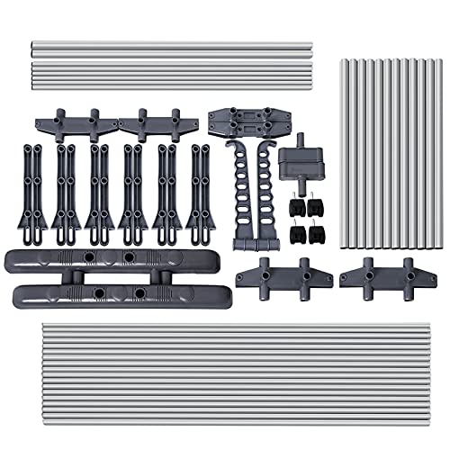 Kentaly Clothes Drying Rack, Large 3-Tier Rolling Folding Dryer Hanger Storage Collapsible Garment Rack Standing Rack with Foldable Wings and Casters for Indoor Outdoor