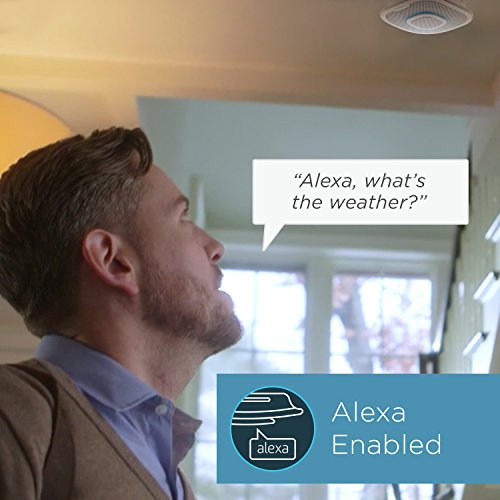 First Alert Onelink Safe & Sound - Smart Hardwired Smoke + Carbon Monoxide Alarm and Premium Home Speaker with Amazon Alexa