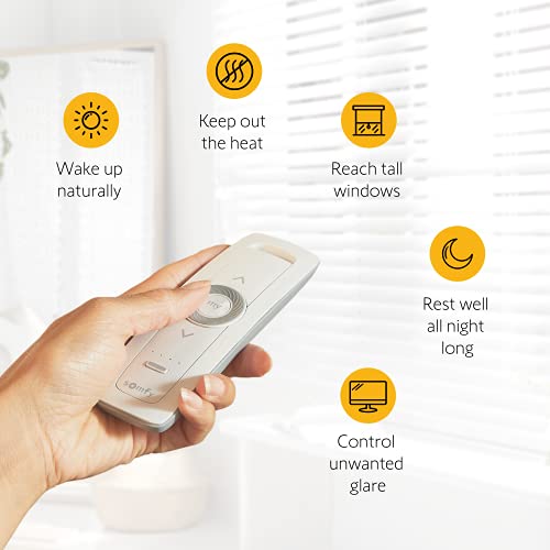 Somfy Clever Tilt Blind Motor Kit - Fits Your Existing 2" Horizontal Blinds - Smart Blinds for Security, Glare, & Natural Light - Automatic Blinds Opener - Includes Remote, Motor, and Charger
