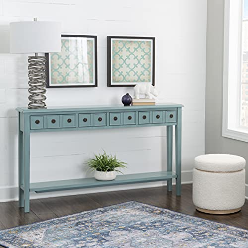 Powell Furniture Sadie Long Console Table, Teal