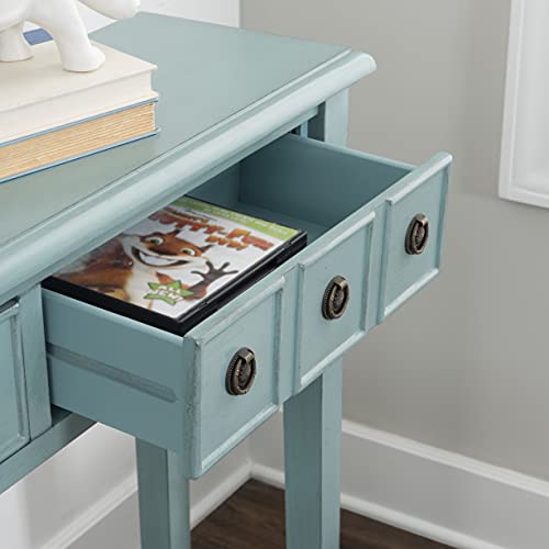Powell Furniture Sadie Long Console Table, Teal
