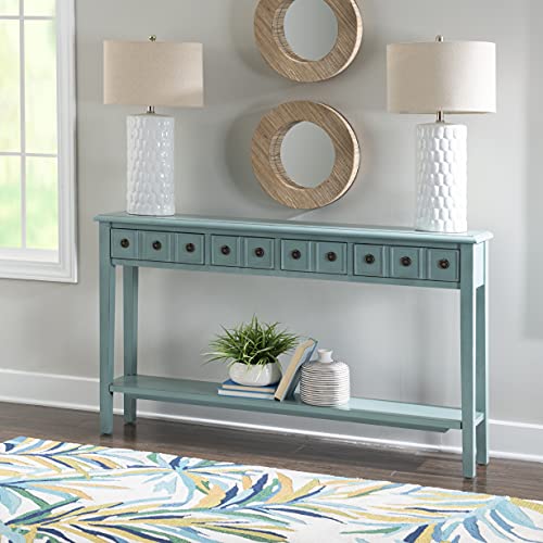 Powell Furniture Sadie Long Console Table, Teal