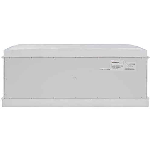 LUMISOL White Storage Bench with 4 Doors and Removable Cushion, Home Collection Hallway Bench Shoe Cabinet with Adjustable Shelves for Living Room