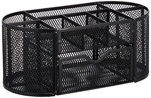 Amazon Basics Mesh Desk Office Organizer, Black