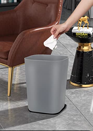 Besli 2 Gallon Small Trash Can Garbage Can Wastebasket for Bathroom Bedroom Kitchen Office,Pack of 3 (Gray)