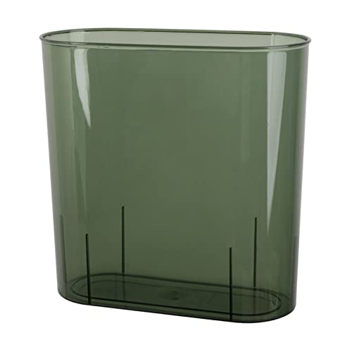 Anyoifax Small Trash Can Slim Garbage Can 3 Gallon Waste Basket Trash Bin Container for Bathroom, Bedroom, Living Room, Kitchen, Under Desk, Office, Colleg Dorm - Green