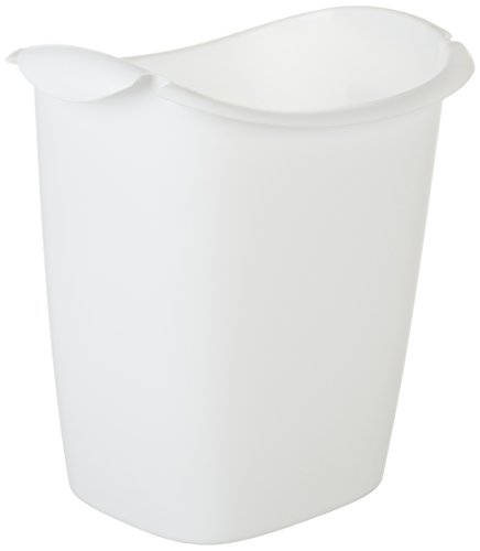Rubbermaid Small Trash Can, Plastic, 3.5-Gallon/14-Court, White Wastebasket for Kitchen/Office/Bedroom/Bathroom