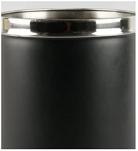 King International 1.84 Gallon Black Open Trash Can, Wastebasket, Garbage Container Bin, Bathroom, Powder Room, Bedroom, Kitchen, Craft Room, Office,