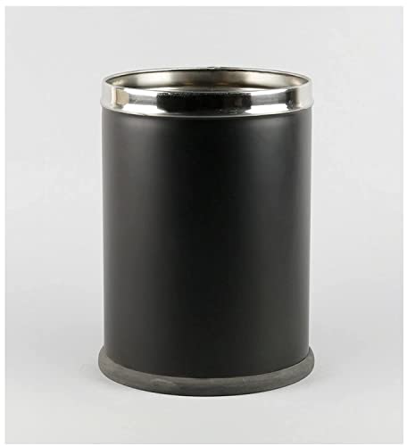 King International 1.84 Gallon Black Open Trash Can, Wastebasket, Garbage Container Bin, Bathroom, Powder Room, Bedroom, Kitchen, Craft Room, Office,