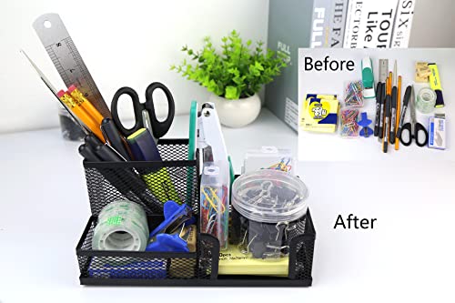 Ashfield 30-piece Office Supplies Kit with Desk Organizer,Office supplies set, Office stationery kit, Desk Accessories Set with Stapler, ruler,Sharpener, Scissors , 230x130x160mm