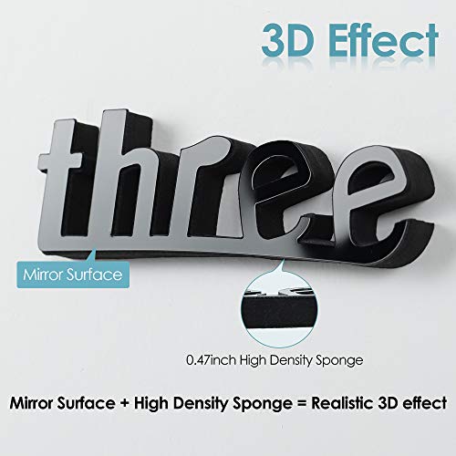 FERRISA Frameless DIY Wall Clock, 3 in 1 Large 3D Frameless Wall Clock 47 Inch, 3D DIY Wall Clock for Living Room Bedroom Office Decor Wall Decor(Black Silver)
