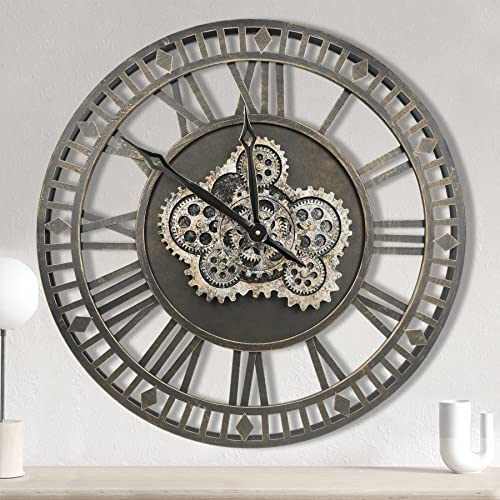 Large Industrial Steampunk Wall Clock - 24 Inch