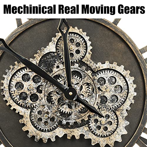 Large Industrial Steampunk Wall Clock - 24 Inch