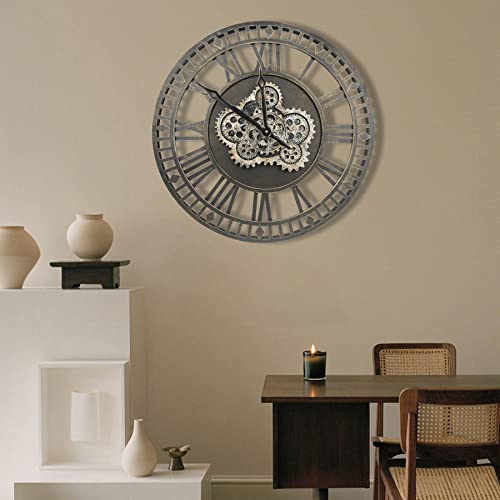 Large Industrial Steampunk Wall Clock - 24 Inch