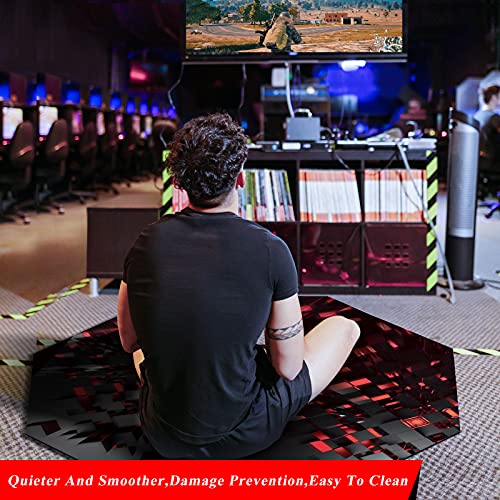 Large Octagon Gaming Chair Mat for Hard Floors