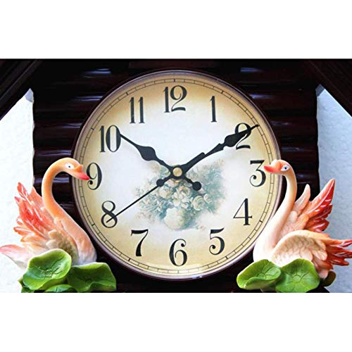Modern Wall Clock with Cuckoo Function, Beige